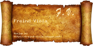 Freind Viola névjegykártya